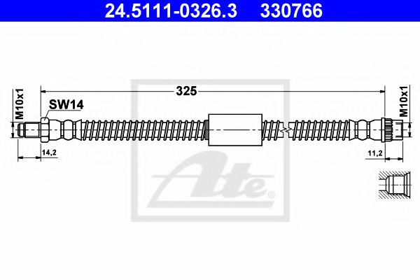 24.5111-0326.3 Brake System Brake Hose