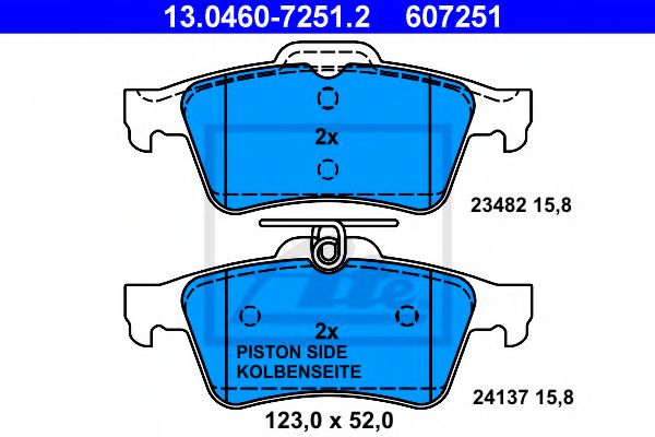 13.0460-7251.2 Brake System Brake Pad Set, disc brake