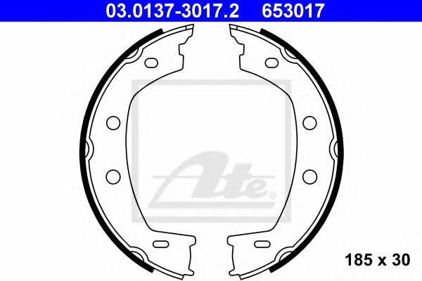 03.0137-3017.2 Brake System Brake Shoe Set, parking brake
