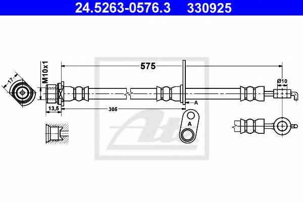 24.5263-0576.3 Brake System Brake Hose