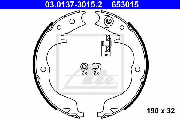 03.0137-3015.2 Brake System Brake Shoe Set, parking brake