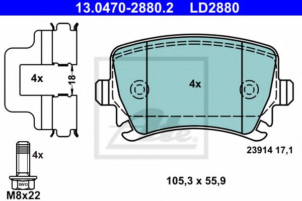 13.0470-2880.2 Brake System Brake Pad Set, disc brake