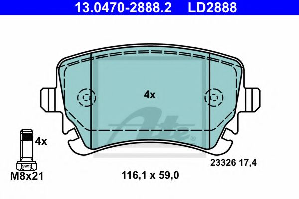 13.0470-2888.2 Brake System Brake Pad Set, disc brake