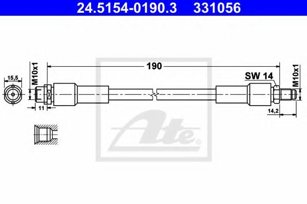 24.5154-0190.3 Brake System Brake Hose