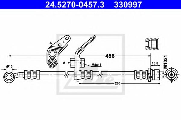 24.5270-0457.3 Brake System Brake Hose