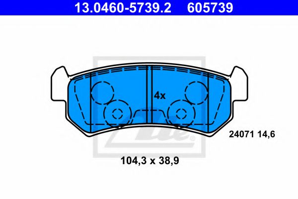13.0460-5739.2 Brake System Brake Pad Set, disc brake