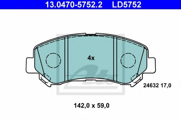 13.0470-5752.2 Brake System Brake Pad Set, disc brake