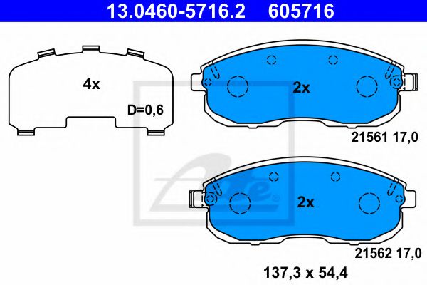 13.0460-5716.2 Brake System Brake Pad Set, disc brake