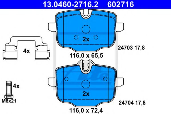 13.0460-2716.2 Brake System Brake Pad Set, disc brake