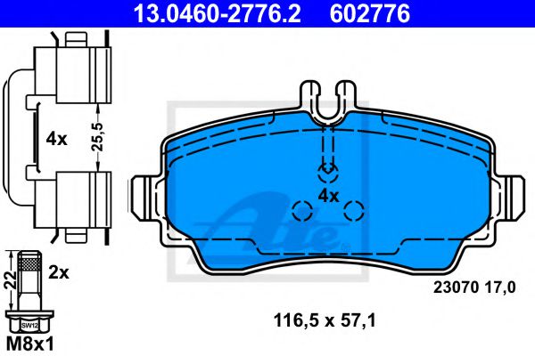 13.0460-2776.2 Brake System Brake Pad Set, disc brake