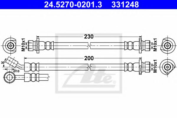 24.5270-0201.3 Brake System Brake Hose
