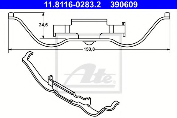 11.8116-0283.2 Brake System Accessory Kit, brake caliper