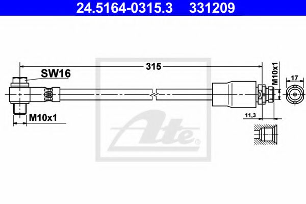 24.5164-0315.3 Brake System Brake Hose