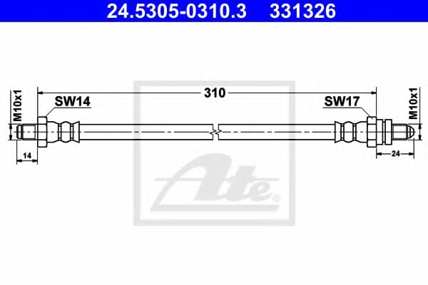 24.5305-0310.3 Brake System Brake Hose