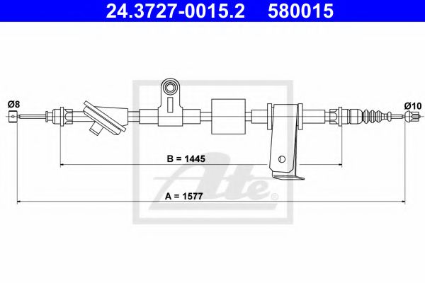 24.3727-0015.2 Brake System Cable, parking brake