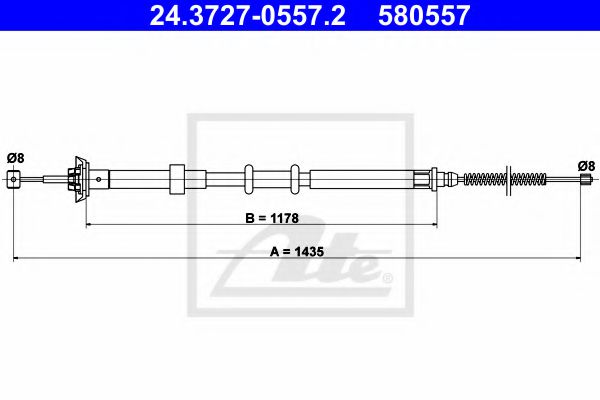 24.3727-0557.2 Brake System Cable, parking brake