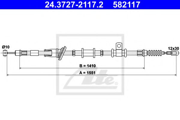 24.3727-2117.2 Brake System Cable, parking brake
