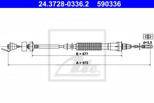 24.3728-0336.2 Clutch Clutch Cable