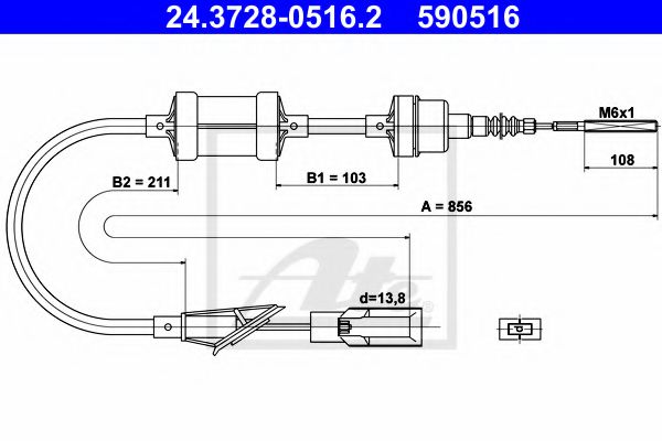 24.3728-0516.2 Clutch Clutch Cable