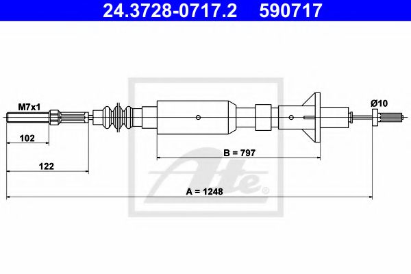 24.3728-0717.2 Clutch Clutch Cable