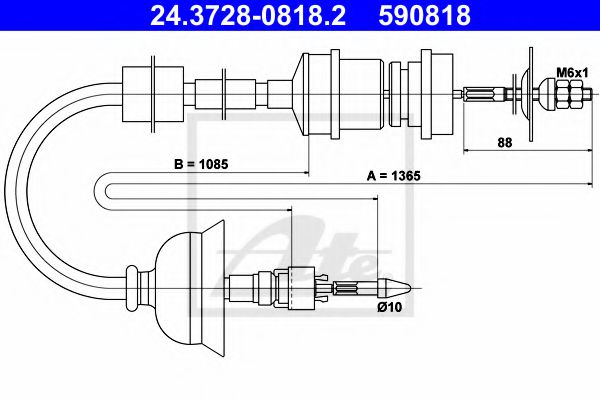 24.3728-0818.2 Clutch Clutch Cable