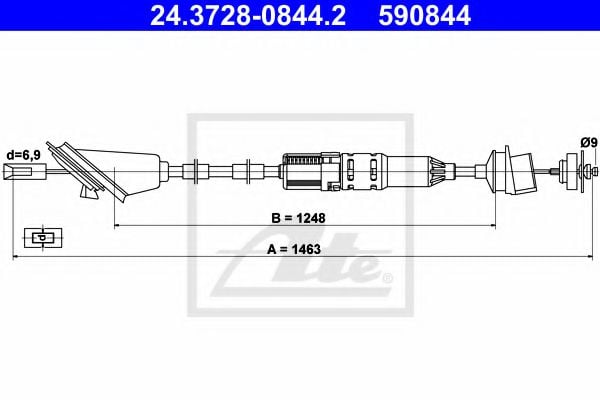 24.3728-0844.2 Clutch Clutch Cable