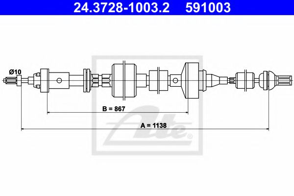 24.3728-1003.2 Clutch Clutch Cable