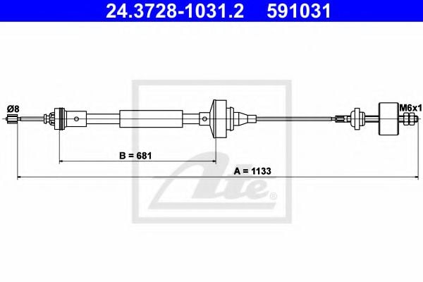 24.3728-1031.2 Clutch Clutch Cable