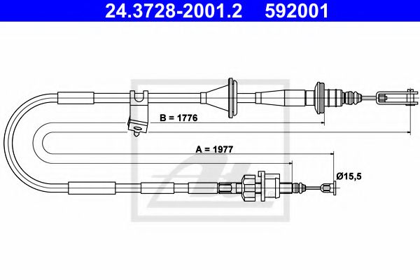 24.3728-2001.2 Clutch Clutch Cable