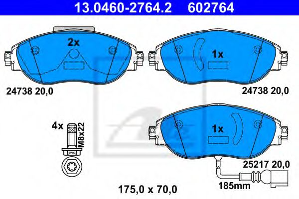 13.0460-2764.2 Brake System Brake Pad Set, disc brake