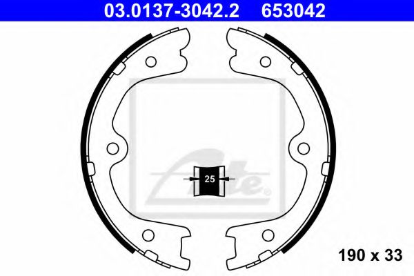 03.0137-3042.2 Brake System Brake Shoe Set, parking brake