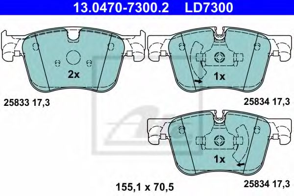 13.0470-7300.2 Brake System Brake Pad Set, disc brake