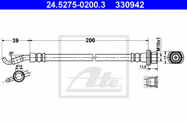24.5275-0200.3 Brake System Brake Hose