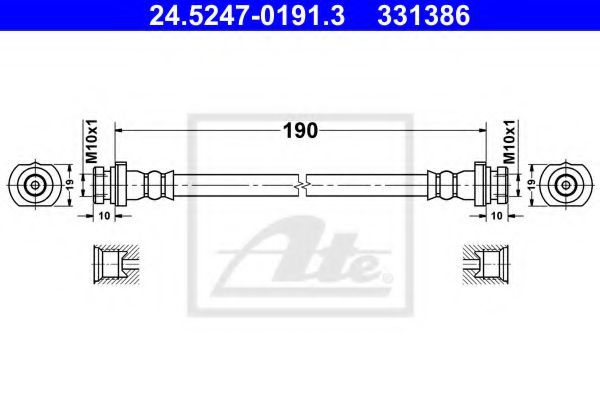 24.5247-0191.3 Brake System Brake Hose