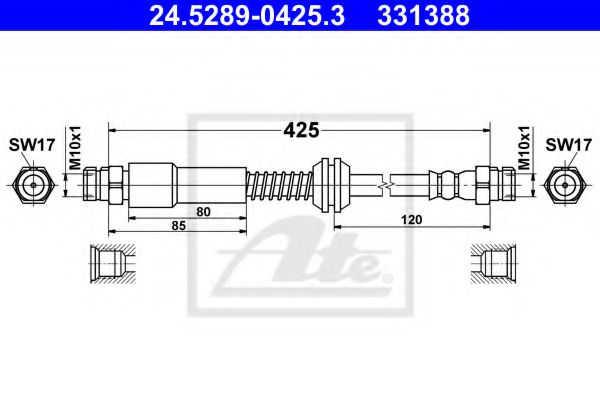 24.5289-0425.3 Brake System Brake Hose