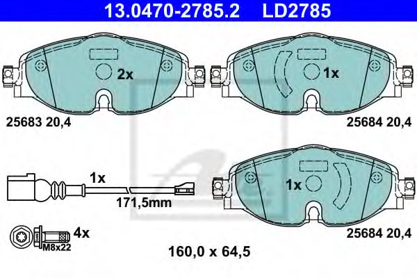 13.0470-2785.2 Brake System Brake Pad Set, disc brake