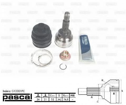 G13001PC Final Drive Joint Kit, drive shaft