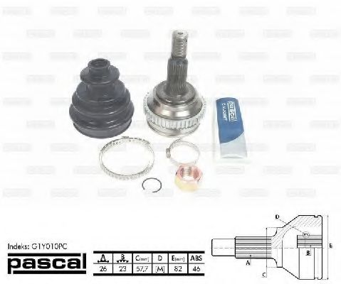 G1Y010PC Final Drive Joint Kit, drive shaft