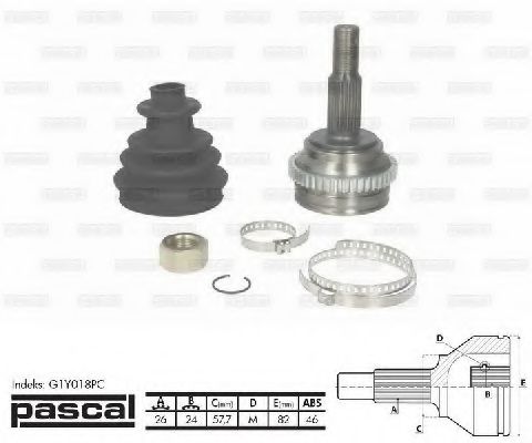 G1Y018PC Final Drive Joint Kit, drive shaft